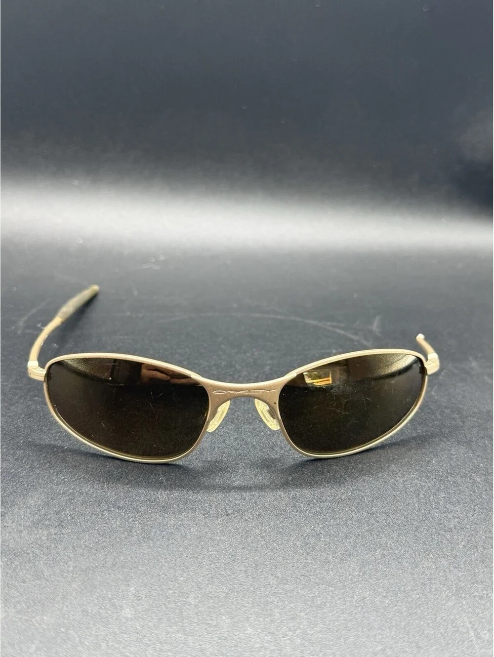 Oakley A Wire Gen 1 Platinum/Gold Iridium Lenses (Missing Left Arm)